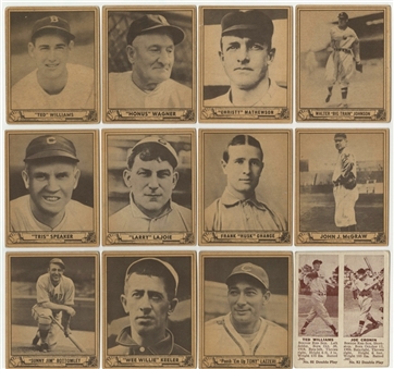 1939-1965 Play Ball, Double Play and Topps "Grab Bag" Collection (38 Different) Including Clemente, Johnson, Mathewson, Williams, Wagner and Other Hall of Famers